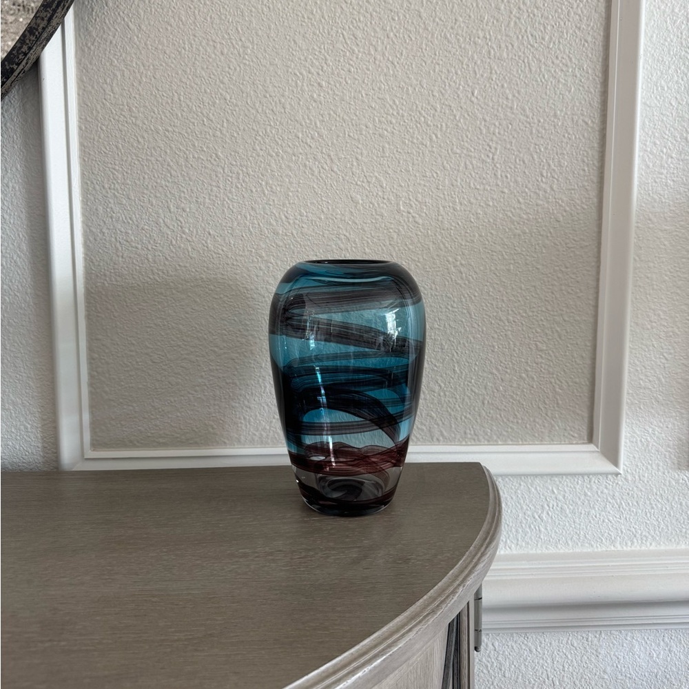 Multicolor Swirl Glass Vase